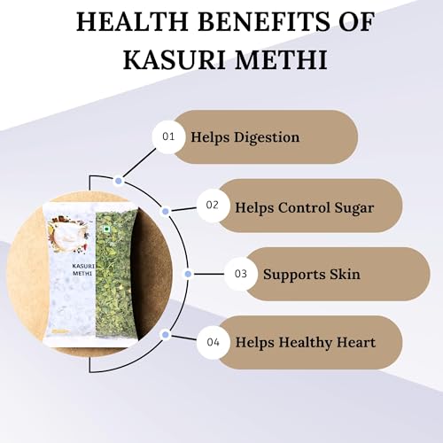 Image of Chounk Kasuri Methi | Dried Fenugreek Leaves | Aromatic Kasoori /Kasturi Methi Leaves | For Flavorful Cooking (100g (Pack of 2))