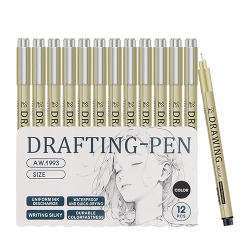 Bolígrafos de punta fina | Bolígrafos de punta fina | Suministros de dibujo impermeables para planificador, agenda, calendario, diario, toma de notas, bocetos, escuela, manga, escritura, delineado