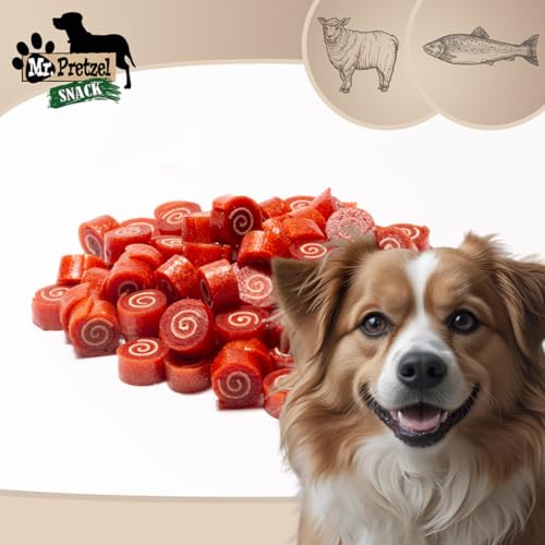 HUNDEKAUSNACK – Lamm-Sushi Mr. Pretzel 500g – Gesunder Premium-Snack für Hunde – Getreidefrei, Hochwertiges Fleisch, Leckerli