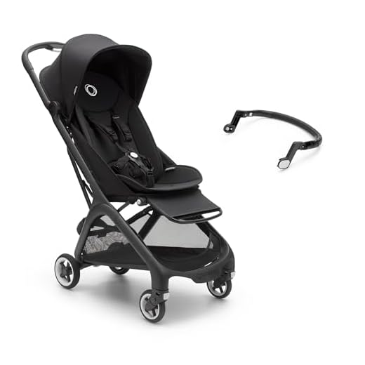 Bugaboo Butterfly Bundle, Ultra Compact Travel Stroller with Bumper bar for Extra Comfort, Small & Lightweight, Easy 1-Second fold, Safe Baby Buggy for Babies from 6 Months, Midnight Black