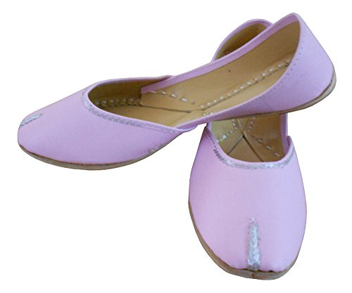 Zapatos de mujer para boda india tradicionales confeccionados en rosa talla 37,5 2