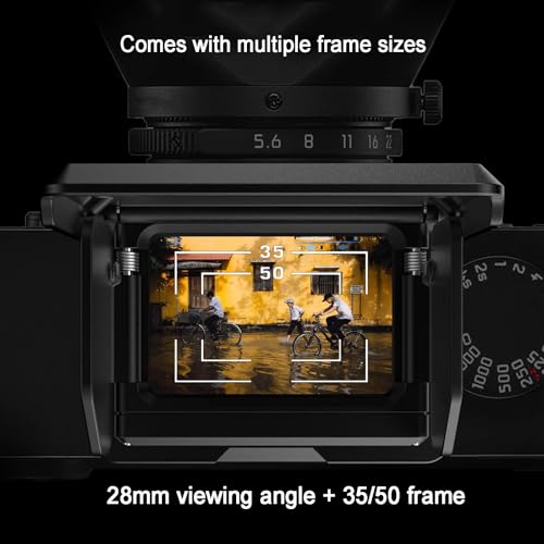 Visor óptico de 28 mm con encuadre de 35mm y 50mm para zapata de cámara universal 3