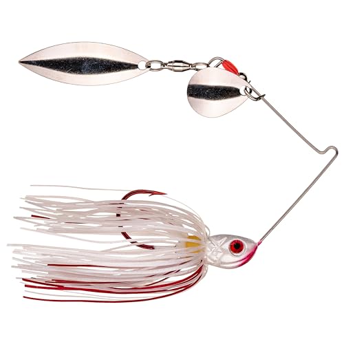 Strike King Bleeding Bait Spinnerbait Fishing Lure, Bleeding White