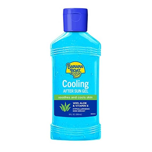 Banana Boat Cooling After Sun Gel, 8oz | Aloe Vera and Vitamin E Gel, After Sun Care Cooling Gel, Aloe Vera Gel for Sunburn Relief, 8oz