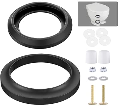 boeemi RV Toilet Seal Kit for Replacement Thetfords RV Toilet Parts- Ball Seal 34120 & Mounting Hardware Kit (Include Toilet Bolt Caps), Compatible with Aqua Magic Style Plus, Style II and Residence
