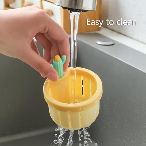 Colador tipo cesta para fregadero con mango automático miniatura 3