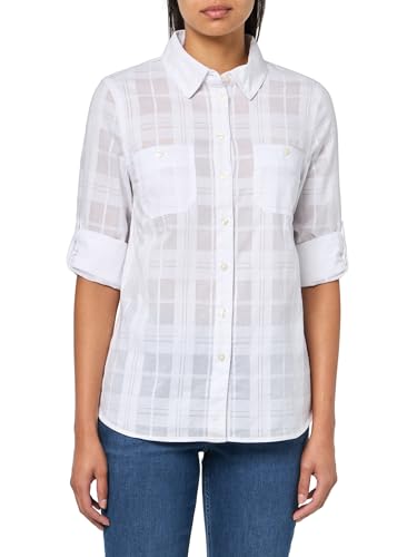 Tommy Hilfiger レディース長袖シャツ, ホワイト, Large