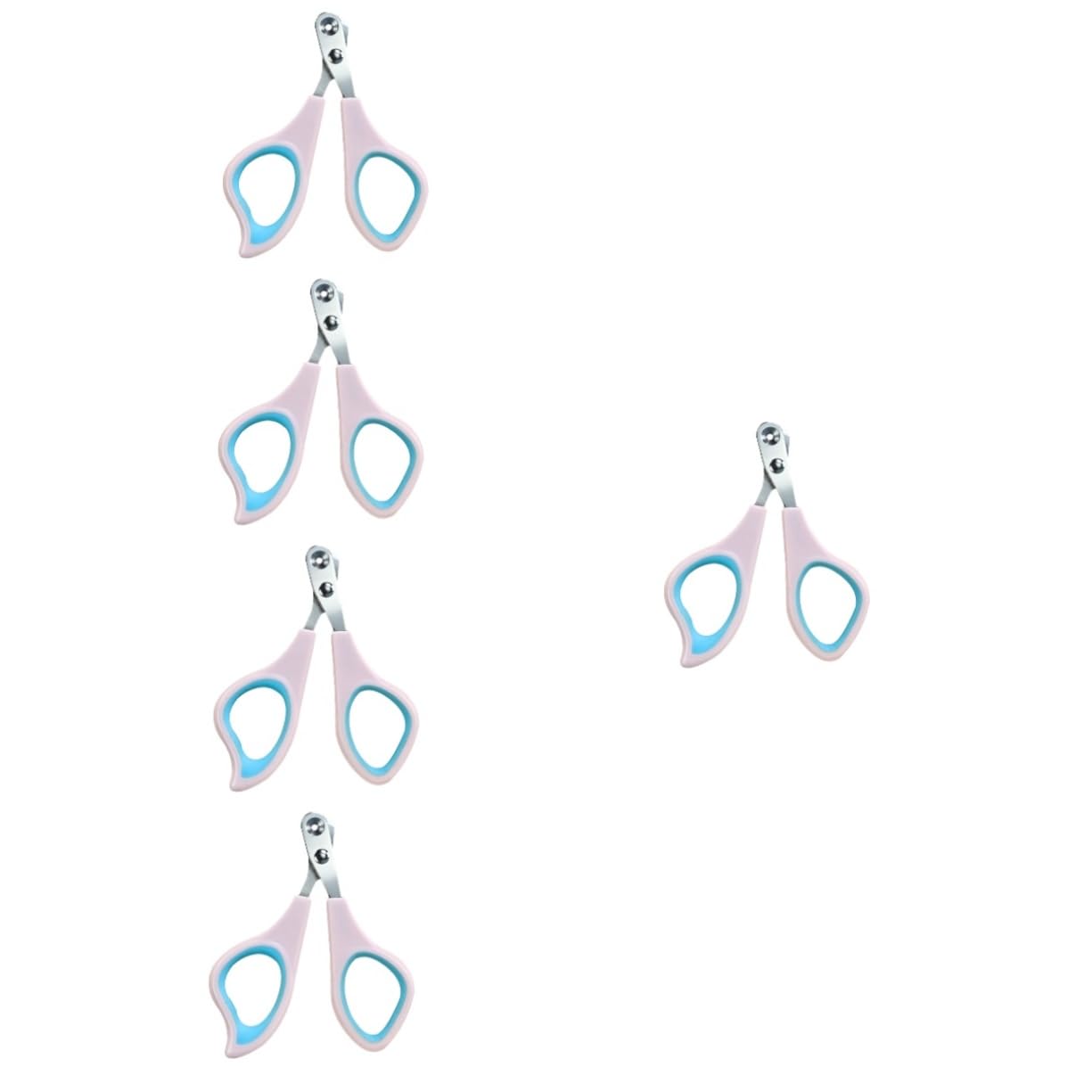 minkissy 5pezzi Tagliaunghie per e Strumento Rifinitura Unghie e Facile Usare Design Antiscivolo Inossidabile e Resistente per Unghie Piccole