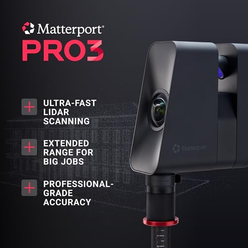 Image of Matterport Pro3 3D Lidar Scanner Digital Camera Performance Kit for Professional 3D Virtual Tours 360 4K Photography Indoor Outdoor Scanning for Construction Engineering