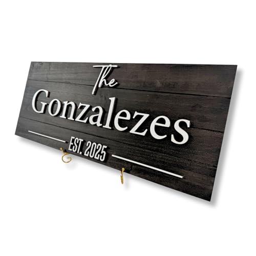 Custom Name Sign Wooden, Personalized Family Last Name Signs For Home, Wedding Gifts for Couples 2025, Office,Bridal Shower Gifts,Mr And Mrs Sign,Wedding Welcome Sign,18''/24''/30'' (Style2)
