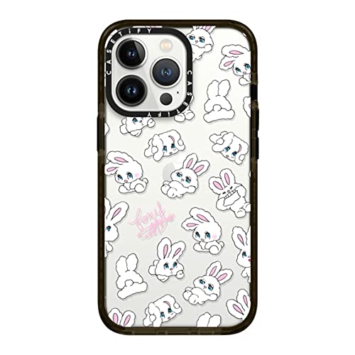 CASETiFY �C���p�N�g�P�[�X iPhone 13 Pro - Bunnies by foxy illustrations - �N���A �u���b�N