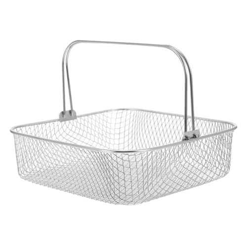 HOMOBABE Cesta Para Freidora De Aire Cuadrada Inoxidable Para Freír Olla Accesorios De Cocina Para Cocción Saludable