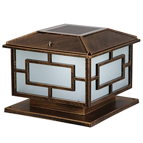 Colonne lumineuse solaire Victoria phare extérieur étanche pour jardin et table