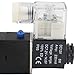 Baomain Pneumatic Solenoid Air Valve 4V230C-08 DC 12V 5 Way 3 Position PT1/4