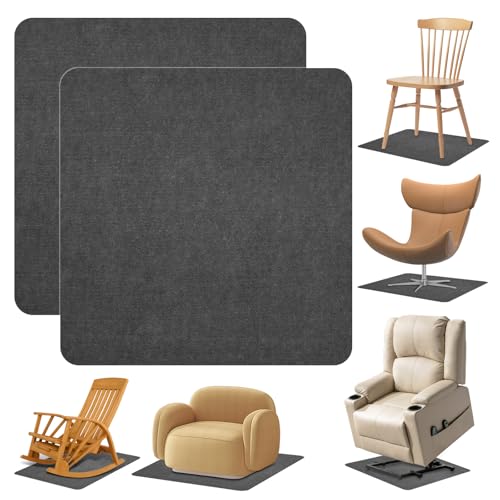 Recliner Pads for Hardwood Floors Non Skid, 35"x35" Furniture Pads