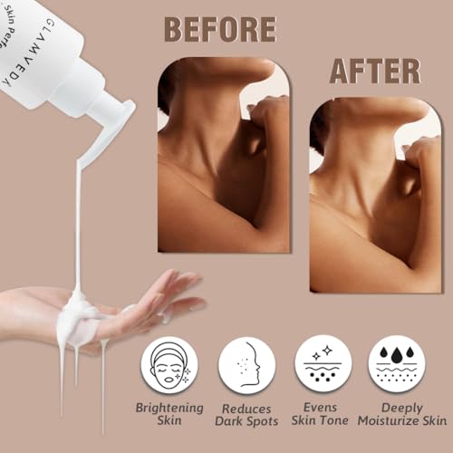 Image of Glamveda Glutathione Body Lotion Moisturizer 200ml Pack of 3 | 24hr Deep Moisturization | Skin Brightening | Non Greasy, Lightweight Hydrating Moisture for Glowing, Repairs & Softens Skin | All Skin Type