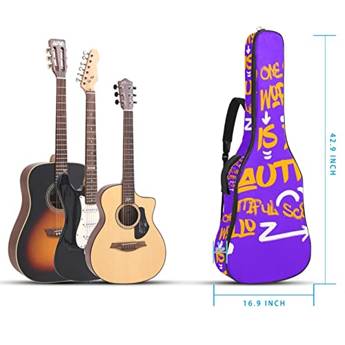 Housse imperméable pour guitare acoustique avec double bandoulière et poche Motif rayures Vert, Multicolore 08, 42.9×16… - Les Beatles, Paul McCartney, John Lennon, RIngo Starr, George Harrison Housse imperméable pour guitare acoustique avec double bandoulière et poche Motif rayures Vert, Multicolore 08, 42.9x16… – Image 6