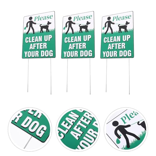 Señales de advertencia para perros que evitan descuidos en su césped y jardín exterior 8