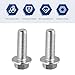 Titgoes Pack-14 Differential Cover Bolts, M8 1.25 x 20mm 304 Stainless Steel Toothed Hex Bolt Kit, Universal Automotive Bolt Kit Differential Bolts Replacement Parts, Suitable for Most Cars (Silver)