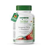 Fairvital | Licopeno con vitamina E - Licopeno 25mg - 90 Cápsulas - Vegano - Microencapsulado - Calidad Alemana