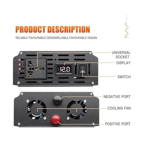 Convertisseur puissance DC 12V 24V vers AC 220V contre les pannes
