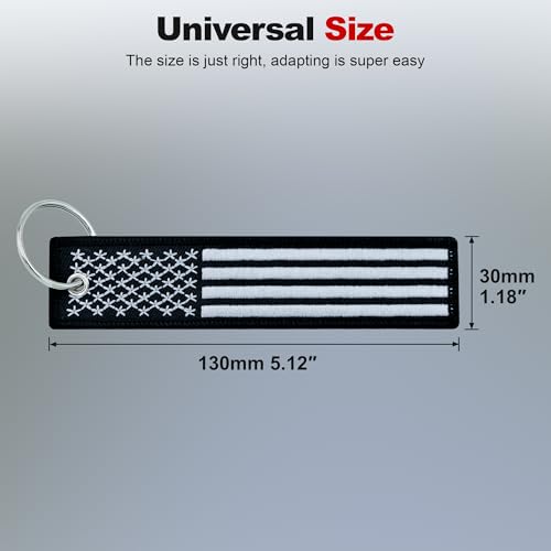 Image of Premium Motorcycle Keychain - Durable Embroidered Flag Key Tag for Riders of Cars, ATV, Dirt Bikes & More