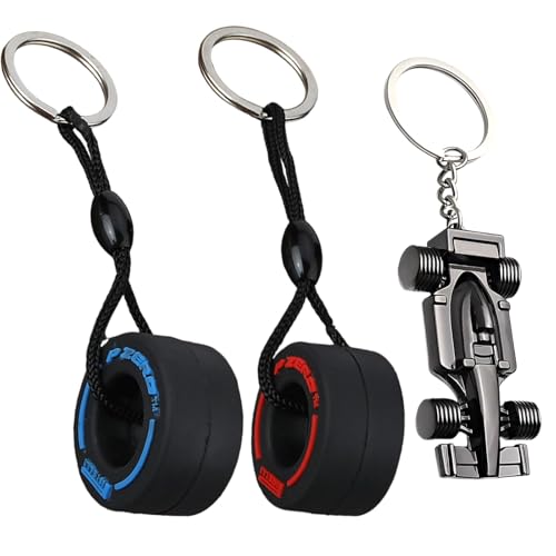 Image of 2-3 Pcs F1 Keychain, Key chain for car, Durable F1 Keychain for Men, Unique F1 Car Key Chain Gifts for Racing Enthusiasts, Car Accessories for Daily Use