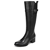 Naturalizer Women's Kenna Extra Wide Calf Western Boot Black Leather 8 W