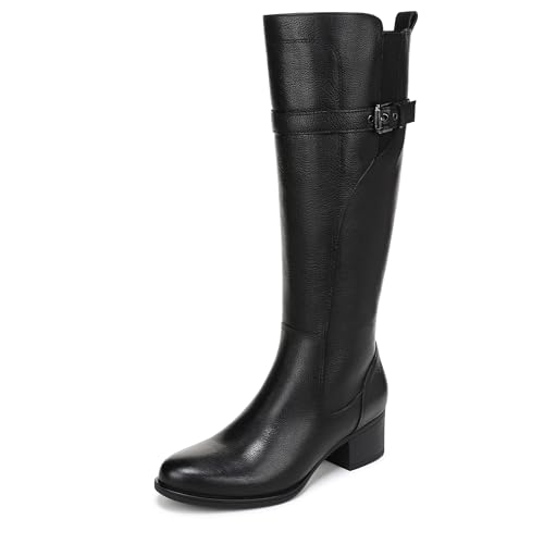 Naturalizer Women's Kenna Wide Calf Western Boot Black