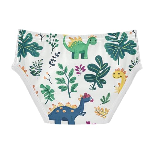 Wusikd Cute Dinosaur Boys' Underwear Cotton Leaves Plam Boys Briefs Soft Toddler Underwear 2T2