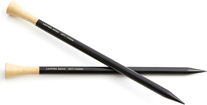 Lantern Moon Ebony Wood Single Pointed Needles 10 (25cm) | US Size 10.75 (7.0mm)