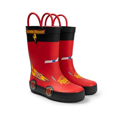 Pixar Rainboots for Kids, Cars Red, Size 13 Little Kid