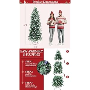 6 Ft Prelit Slim Fraser Fir Artificial Christmas Tree with UL 250 Warm White&Colorful Lights Timer 8 Mode,856 Lifelike PVC Branch Tips,36 Pinecone,Metal Stand &Hinged Branches,Skinny Pencil Xmas Tree 6 Ft Prelit Slim Fraser Fir Artificial Christmas Tree with UL 250 Warm WhiteColorful Lights Timer 8 Mode856 Lifelike PVC Branch Tips36 PineconeMetal Stand Hinged BranchesSkinny Pencil Xmas Tree