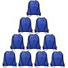 Vorspack Drawstring Backpacks Bulk 10 Pieces String Bags Customized Bags for Party Gym Sport Trip - Blue