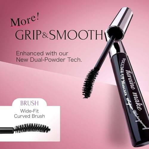 Image of Heroine Make by KissMe Volume & Curl Mascara New Black | Waterproof, Volumizing & Lengthening Mascara for Thick, Defined Lashes | Smudge-Proof, Curling Formula | Made in Japan | 1 Pack