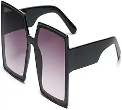 Óculos de sol vintage preto e branco, modernos, grandes, femininos, armação grande