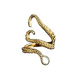 BRBAM Adjustable Punk Style Octopus Tentacle Ring Unisex Devilfish Jewelry Gift (Gold)