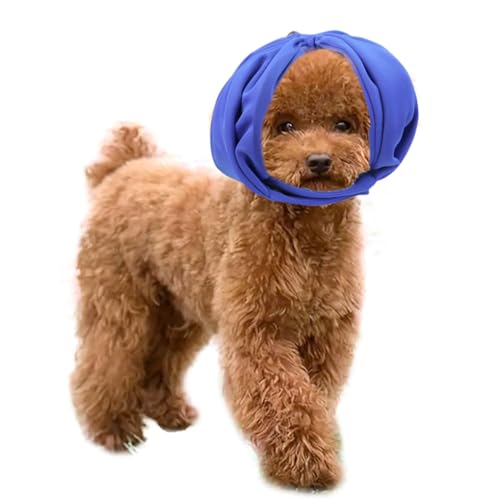 Image of Dog No Shake Ear Wraps Medical Ear Wrap Dogs Ear Cover Anxiety Relief Dog Calming Hood for Grooming Bathing Dogs Ear Muff (Large)