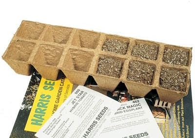Jiffy2-1/4" Peat Pot Strips -12 Count = 12 Strips of 12 Pots Each (144 pots) - Seed Starting pots- Tray Inserts