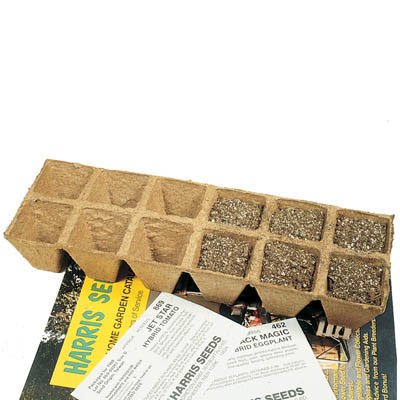 Jiffy2-1/4" Peat Pot Strips -12 Count = 12 Strips of 12 Pots Each (144 pots) - Seed Starting pots- Tray Inserts