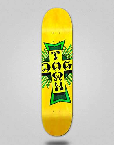 Dogskatetown in Skate Skateboard Deck Tavola Street Cross Logo 9.0 Yellow