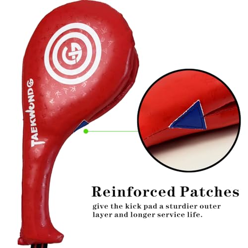 image for G JGZDBXHHL Taekwondo Kick Pads Durable Upgraded Leather Kickboxing Sp