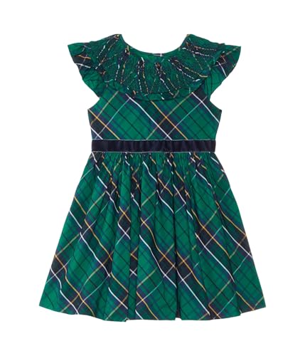 Janie and Jack Girls' Green Plaid Dress (Toddler/Little Big Kids)