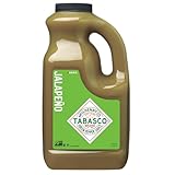 TABASCO Brand Green Jalapeno Pepper Sauce, Mild Hot Sauce, Bulk Plastic Jug, Balanced Jalapeno Sauce, Perfect for Large Recipes, Great on Mexican Dishes & More, 64 Fl Oz (Pack of 1)