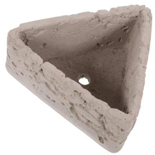 Happyyami Maceta De Cemento Maceta para Suculentas Triangular Creativa para Contenedores para Plantas Jardín o Interior Triangulares Prácticas
