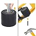YUKOFE Pallet Truck Wheel 80mm Diameter 70mm Width Stainless Steel 6204 Bearing Rubber Load Wheel 5500 Lbs Capacity Smooth Silent Rolling for Industrial Use