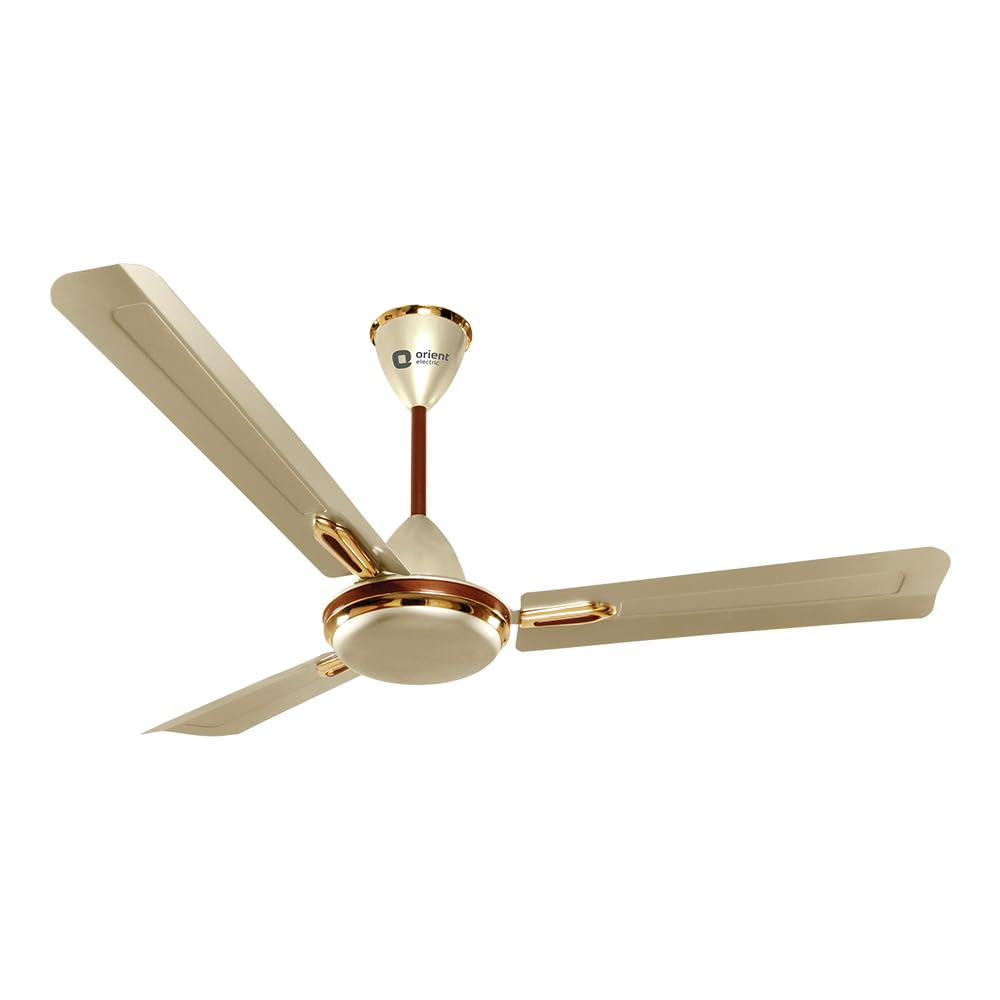 Orient Electric Quasar Ornamental Antidust BEE Star Rated 1200 MM Ceiling Fan (Metallic Ivory - Cherry, Pack of 1)-picture-11
