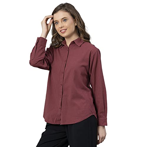 Image of Mode Women's Regular Fit Shirt (MFS0018 Brick Red