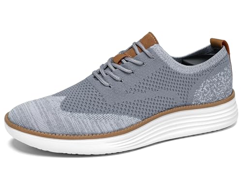 Image of Men's Fashion Dress Sneakers Casual Walking Shoes Mesh Classic Leisure Business Oxfords Comfortable Breathable Lightweight Tennis