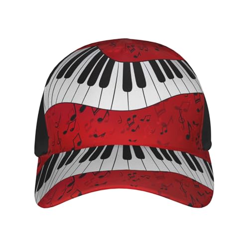 Gorra de béisbol con diseño de piano para hombre y mujer miniatura 2